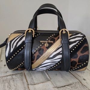 Michael kors leather barrel handbag